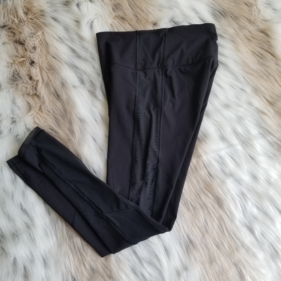 Lululemon Body Con Tight Black Size 8 W5AI8S Mesh Panel - Picture 14 of 16